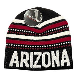 Captivating Arizona Wildcats Beanie Hat Uncuffed Red White Blue Unisex Adult NWT